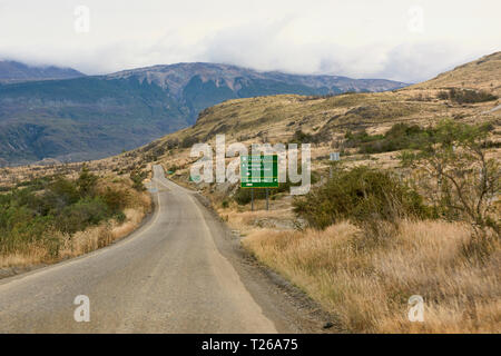 Die wilden Carretera Austral Straße durch Patagonien, Aysen, Chile Stockfoto