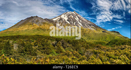 Vulkan Taranaki, Neuseeland HDR-Panorama, 02. Stockfoto