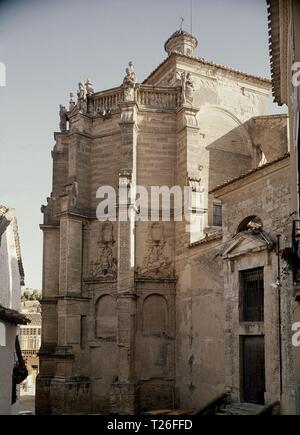 ABSIDES DE LA IGLESIA ARCIPRESTAL DE SANTA MARIA DEL SALVADOR. Lage: IGLESIA DE SANTA MARIA DEL SALVADOR. CHINCHILLA. ALBACETE. Spanien. Stockfoto