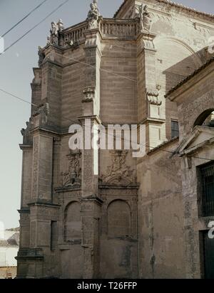 ABSIDES DE LA IGLESIA ARCIPRESTAL DE SANTA MARIA DEL SALVADOR. Lage: IGLESIA DE SANTA MARIA DEL SALVADOR. CHINCHILLA. ALBACETE. Spanien. Stockfoto