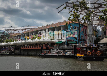 Clarke Quay, Singapur Stockfoto