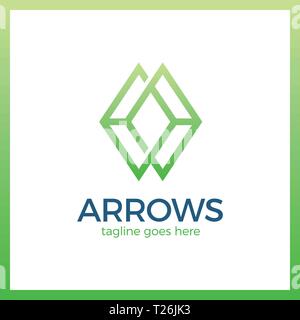 Pfeil Vario Line Logo. Stock Vektor