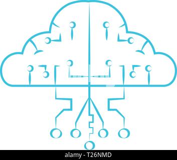 Clod computing Symbol Stock Vektor