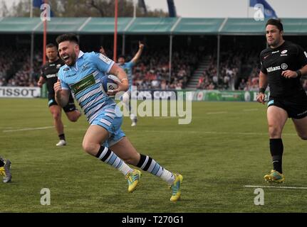 Allianz Park, London, UK. Am 30. März 2019. . Sarazenen v Glasgow Warriors. Viertelfinale. Heineken Champions Cup. Allianz Park. London. UK. 30.03.2019. Credit: Sport in Bildern/Alamy leben Nachrichten Stockfoto