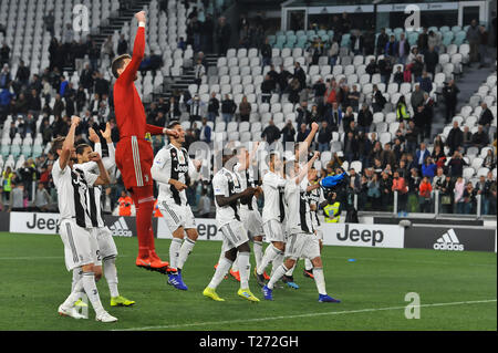 Turin, Italien. Am 30. März 2019. Während der Serie ein Fußballspiel zwischen FC Juventus und Empoli FC bei der Allianz Stadion am 30. Mars, 2019 in Turin, Italien. Quelle: FABIO UDINE/Alamy leben Nachrichten Stockfoto