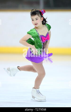 Kyoto, Japan. 30 Mär, 2019. Miu Tanaka, 30. MÄRZ 2019 - Eiskunstlauf: Alle Kansai Anfänger Eiskunstlauf Wettbewerb 2019 Anfänger A1 der Frauen Kür in Kyoto, Japan. Credit: Naoki Nishimura/LBA SPORT/Alamy leben Nachrichten Stockfoto