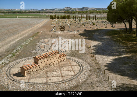 Der Friedhof von Las Ruedas, Pintia, Padilla de Duero, Pesquera de Duero, Villena, Valladolid, Castilla y Leon, Spanien, Europa Stockfoto