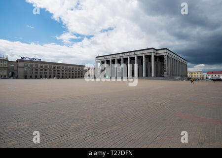 Der Palast der Republik, eine Säulenhalle Concert Hall in Minsk, Belarus. Stockfoto