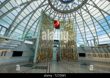 Die Memorial Hall in den Krieg Tote an den Großen Vaterländischen Krieg Museum in Minsk, Belarus. Stockfoto