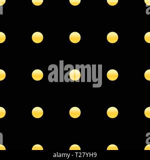 Golden dots nahtlose Muster. Geometrisch-abstrakte Textur. Gold kreisen. Retro Vintage Dekoration. Design Vector Illustration Stock Vektor