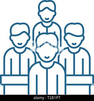 Agiles team Symbol Leitung Konzept. Agiles Team flache Vektor Symbol, Zeichen, umriss Abbildung. Stock Vektor