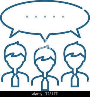 Argumentation Symbol Leitung Konzept. Argumentation flachbild Vektor Symbol, Zeichen, umriss Abbildung. Stock Vektor