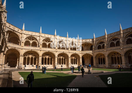 Die Klöster der Jerónimos Kloster in Belem, Lissabon, Portugal Stockfoto