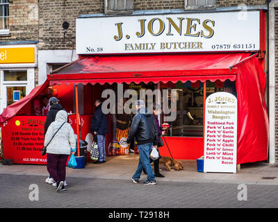 J Jones Familie Metzger Thetford Norfolk - Dad's Army Thema - Dad's Army TV-Serie in den Thetford Bereich gefilmt. Stockfoto