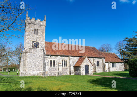 Der hl. Laurentius Kirche in Stratford sub Castle in der Nähe von Salisbury, Großbritannien Stockfoto