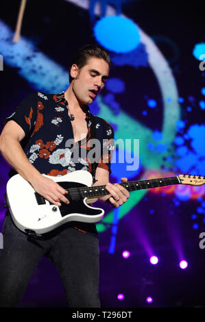 London, Großbritannien. Am 30. März 2019. Charlie Simpson von Rock Band Busted live auf der Bühne während ihrer Mitte dort Tour 2019 im Wembley SSE Arena London gesehen. Credit: SOPA Images Limited/Alamy leben Nachrichten Stockfoto