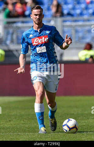 Rom, Italien. 31 Mär, 2019. Fabian von Neapel während der Serie ein Match zwischen Roma und Napoli im Stadio Olimpico, Rom, Italien Am 31. März 2019. Foto von Giuseppe Maffia. Credit: UK Sport Pics Ltd/Alamy leben Nachrichten Stockfoto