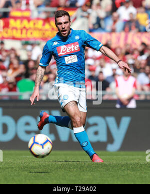 Rom, Italien. 31 Mär, 2019. Serie A Fussball, Roma gegen Napoli; Simone Verdi in Napoli Credit: Aktion plus Sport/Alamy leben Nachrichten Stockfoto