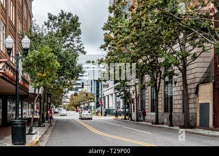 ORLANDO, Florida, USA - Dezember, 2018: Orange Avenue, die Innenstadt von Orlando, Florida. Stockfoto