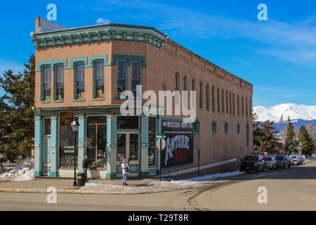 Historische Gebäude in Leadville Kolorado Stockfoto