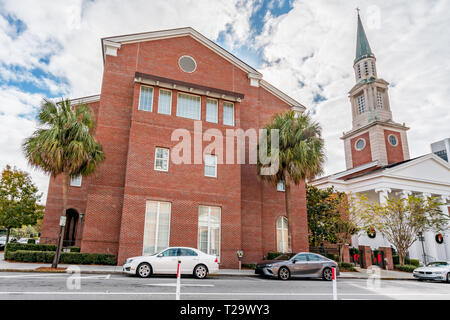 ORLANDO, Florida, USA - Dezember, 2018: Erste presbyterianische Kirche von Orlando 1876 an Church Street, Downtown Orlando, Florida, United S Stockfoto