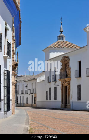 Almagro, Spanien - Juni 1, 2018: Palast Grafen von Valparaiso (Condes de Valparaíso) Plaza de Santo Domingo in Almagro, Castilla La Mancha, Spanien. Stockfoto