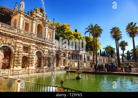 Real Alcázar de Sevilla, Andalousie, Espagne/Real Alcázar von Sevilla, Andalusien, Spanien Stockfoto