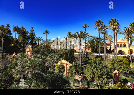 Real Alcázar de Sevilla, Andalousie, Espagne/Real Alcázar von Sevilla, Andalusien, Spanien Stockfoto