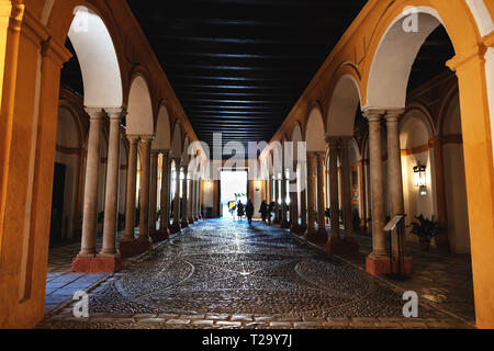 Entrée du Real Alcázar de Sevilla, Andalousie, Espagne/Eingang zu Real Alcázar de Sevilla, Andalusien, Spanien Stockfoto