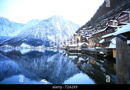Die Szenen von Hallstatt Stockfoto