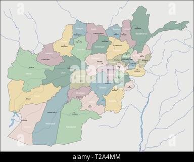 Karte von Afghanistan Stock Vektor