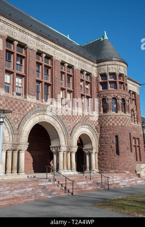Boston, MS, USA, Dezember 9 2018 - Harvard Universität wurde im Jahre 1636 finanziert und benannt nach seinem ersten Wohltäter John Harvard Stockfoto