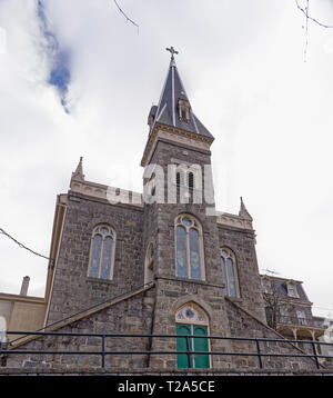 Ellicott City, MD - 9. März 2019: St. Paul's Kirche ist, wo Babe Ruth Helen Woodford am 17. Oktober 1914 heiratete. Stockfoto