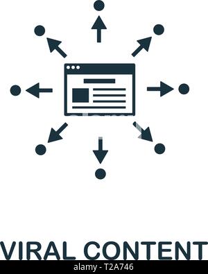 Virale Symbol Inhalt. Kreative element Design vom Inhalt icons Collection. Pixel Perfect virale Symbol Inhalt für Web Design, Anwendungen, Software, Drucken usag Stock Vektor