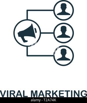 Viral Marketing Symbol. Kreative element Design vom Inhalt icons Collection. Pixel Perfect Viral Marketing Symbol für Web Design, Anwendungen, Software, drucken Stock Vektor