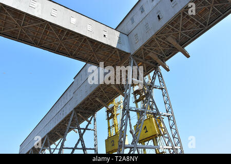 Anghel Saligny Silos an maritimen Hafen Constanta, Rumänien Stockfoto