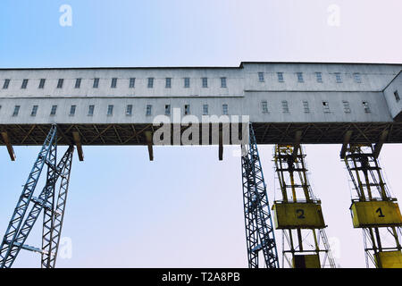 Anghel Saligny Silos an maritimen Hafen Constanta, Rumänien Stockfoto