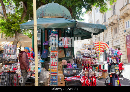 Straßenhändler Valletta Stockfoto