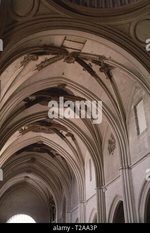 Interieur DE LAS NAVES. Lage: Iglesia de Santiago. JUMILLA. MURCIA. Spanien. Stockfoto