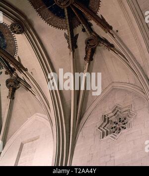 Interieur DE LAS NAVES. Lage: Iglesia de Santiago. JUMILLA. MURCIA. Spanien. Stockfoto