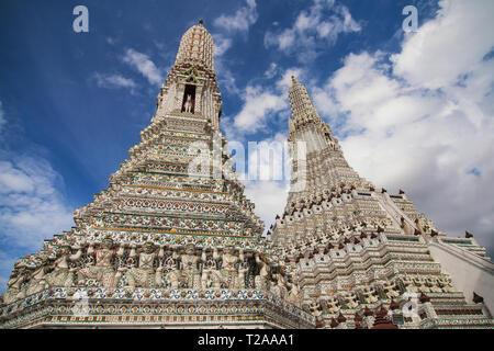 Prangs des Wat Arun, Bangkok, Thailand. Stockfoto