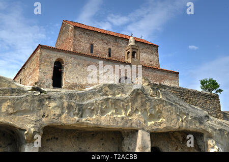 Uplistsikhe, Shida Kartli Region, Georgia. Uplistsuli Kirche oder Kirche des Prinzen. Alte Felsen gehauen Stadt im östlichen Georgien. UNESCO World Heritage Si Stockfoto