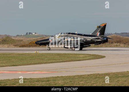 RAF T2 Hawk Ausbildung Ebene bereitet zum Abheben. Stockfoto