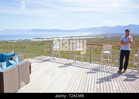 Forest Lodge mit Meerblick, Grootbos Nature Reserve Stockfoto