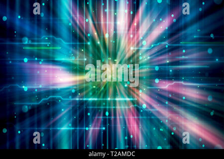 Abstrakte futuristische info-graphics ästhetisches Design. Visuelle Informationen Komplexität. Soziales Netzwerk Artwork Stockfoto