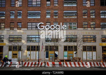 Google Gebäude 8510, 111 8th Ave ab der 9. Avenue Stockfoto