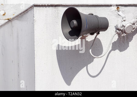 Lautsprecher für externe Rundfunk. outdoor speekers Stockfoto