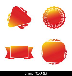 Bunte formen. Vektor banner Icon Set. Eps 10 Frames Stock Vektor