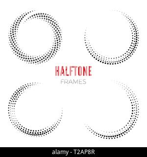 Der runde Rasterungs-Frames. Abstrakt vektor design elemente Stock Vektor
