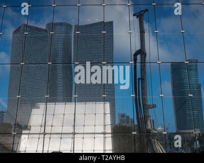 Azrieli towers. Moderne, Glas, hohe Gebäude in Tel Aviv, Israel Stockfoto